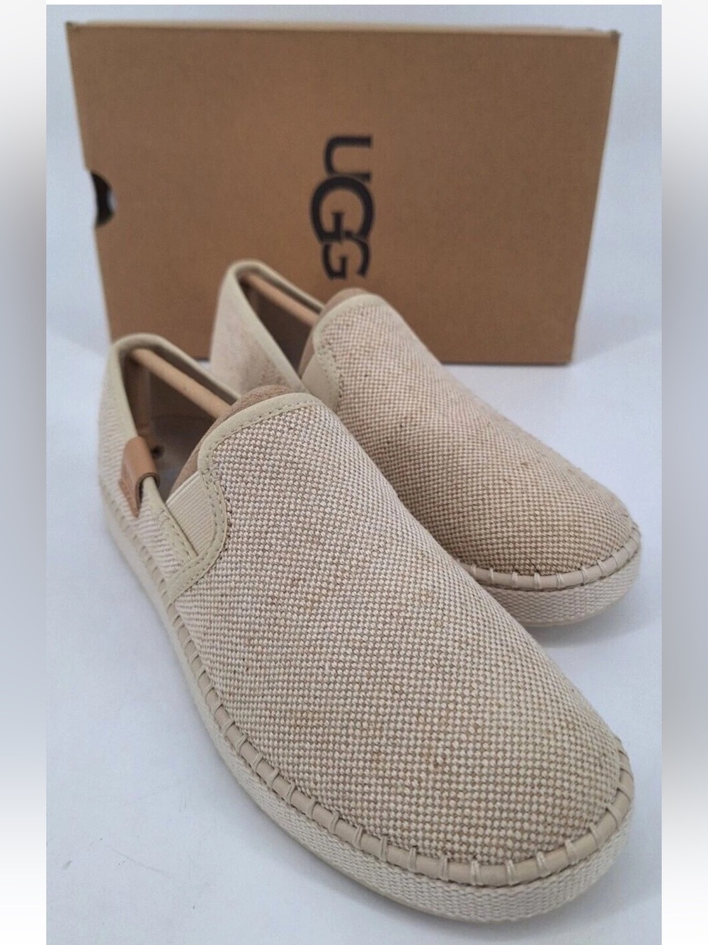 UGG Women’s Slip-On Canvas Sneakers in Beige